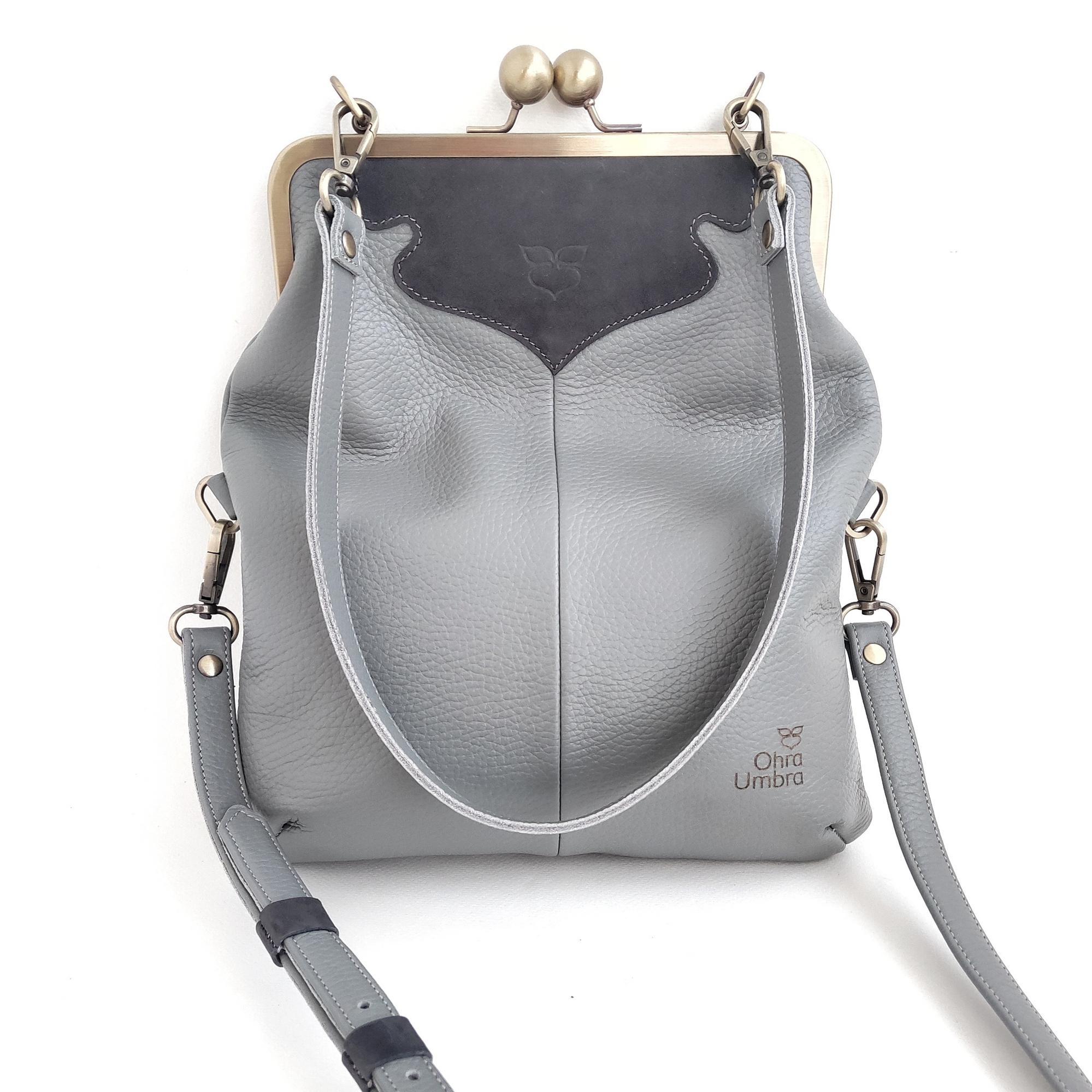 Сумка ДИЖОН серый жемчуг + грифель