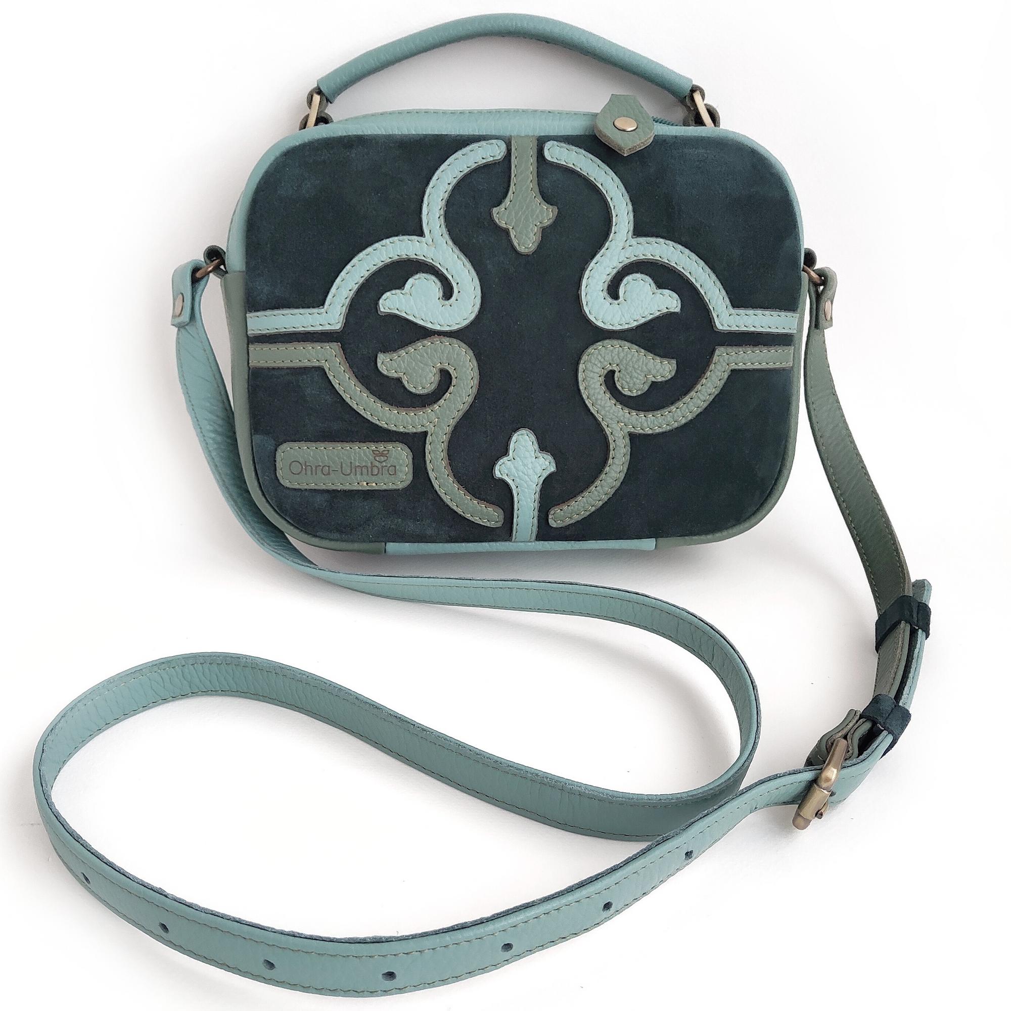 Сумка ТОСКАНА еловый + пыльная мята + нефрит