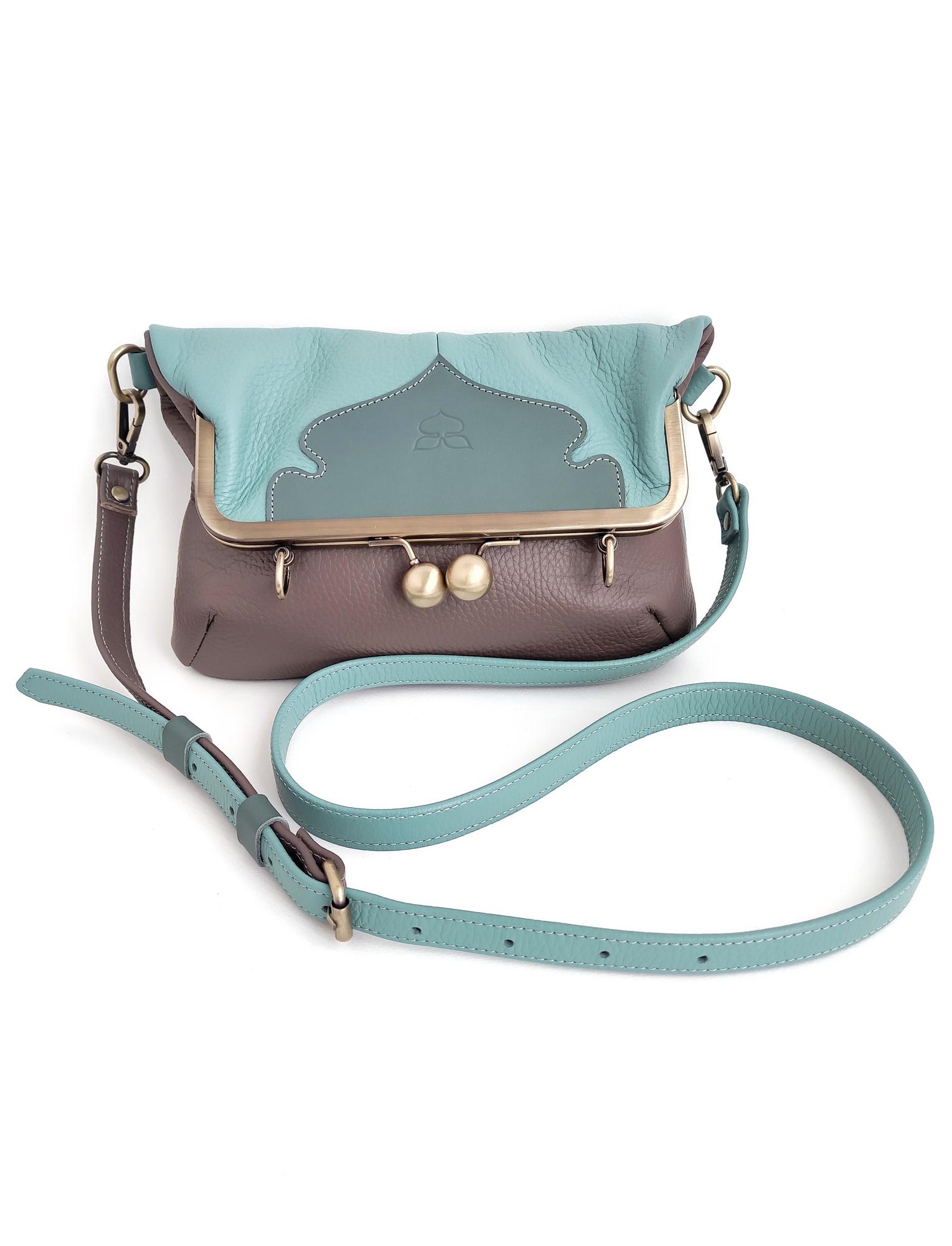 Сумка ДИЖОН пыльная мята + капучино + полынь