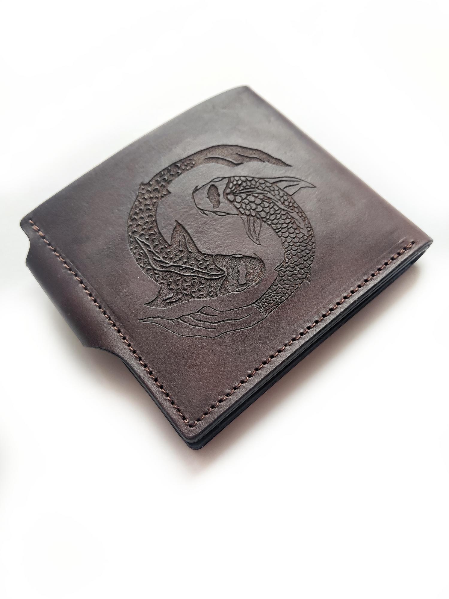 Портмоне ТЕХАС С РЫБКАМИ тёмный шоколад