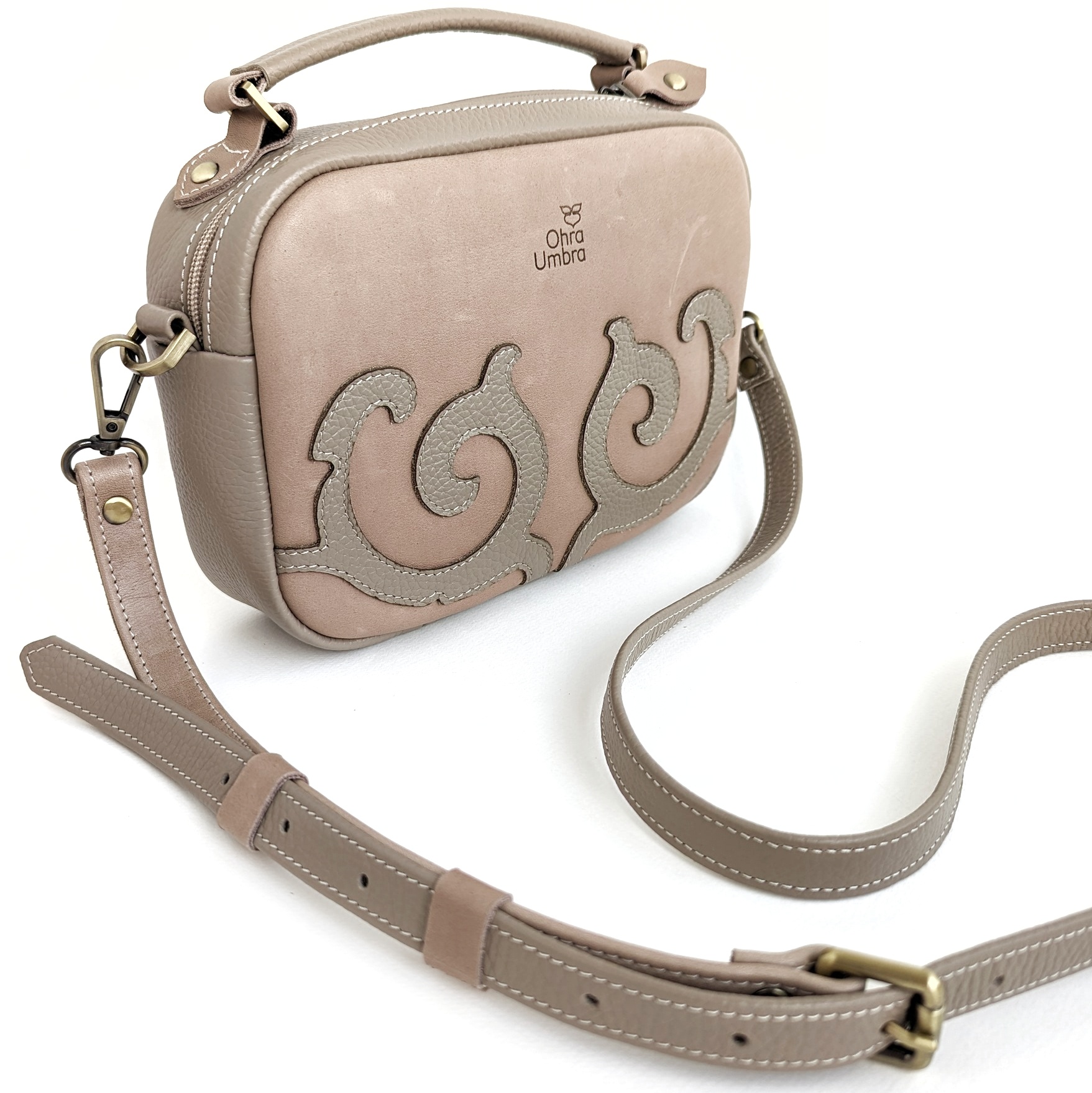 Сумка ДЕЛИ персиковая косточка + лён