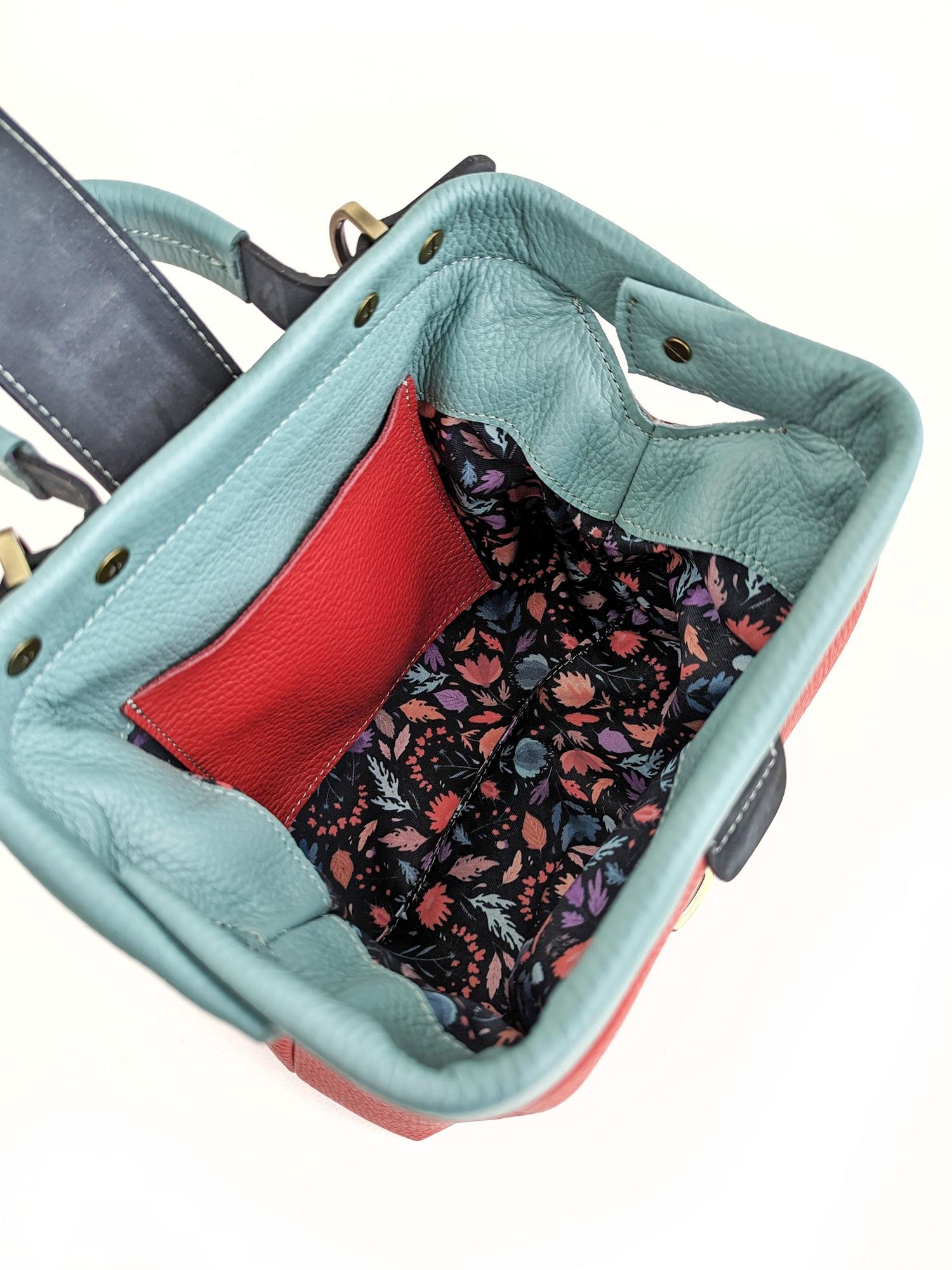 Саквояж ЛИМОЖ томат + пыльная мята + графит