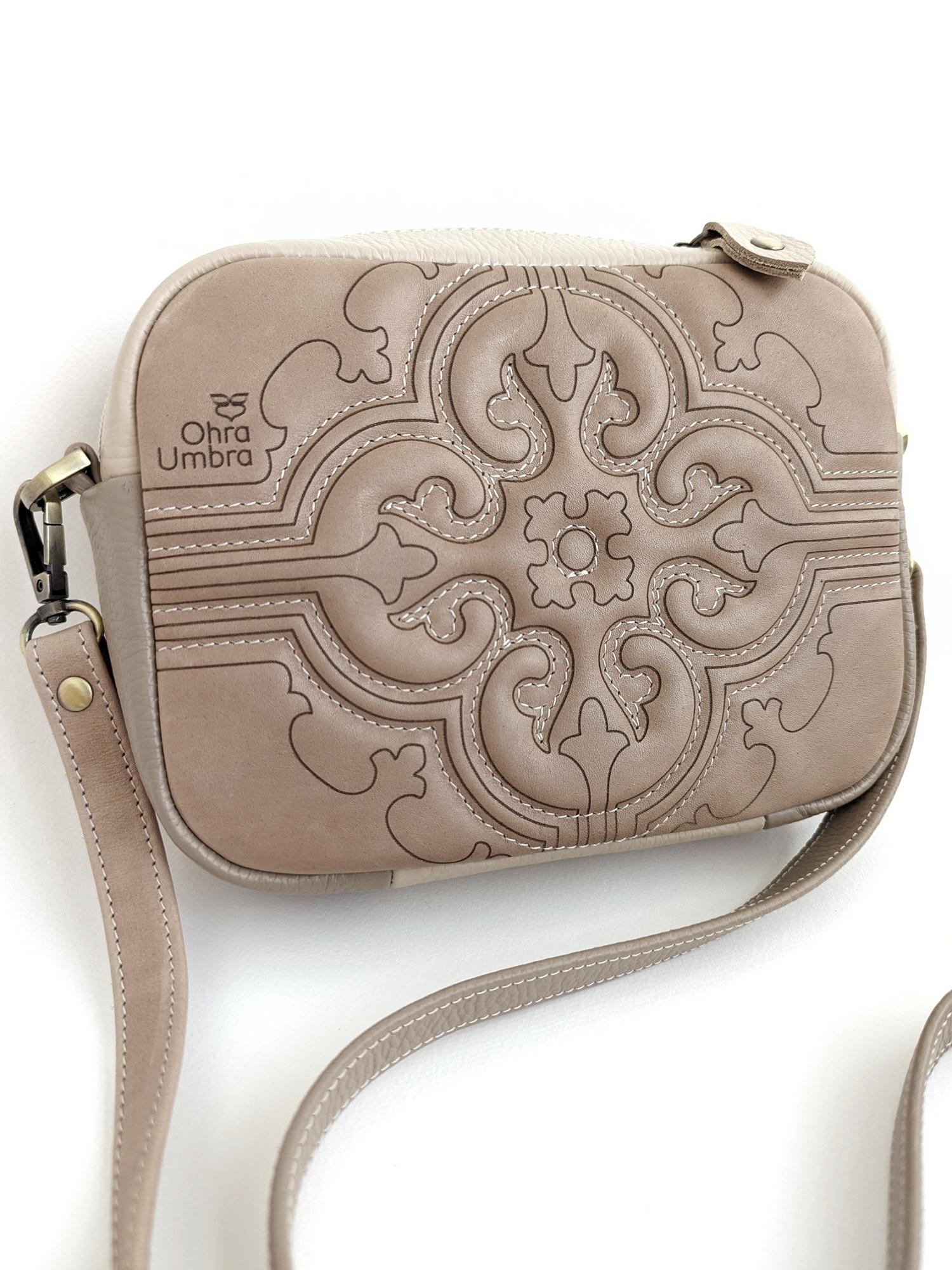 Сумка СЕВИЛЬЯ тофу + персиковая косточка + лён