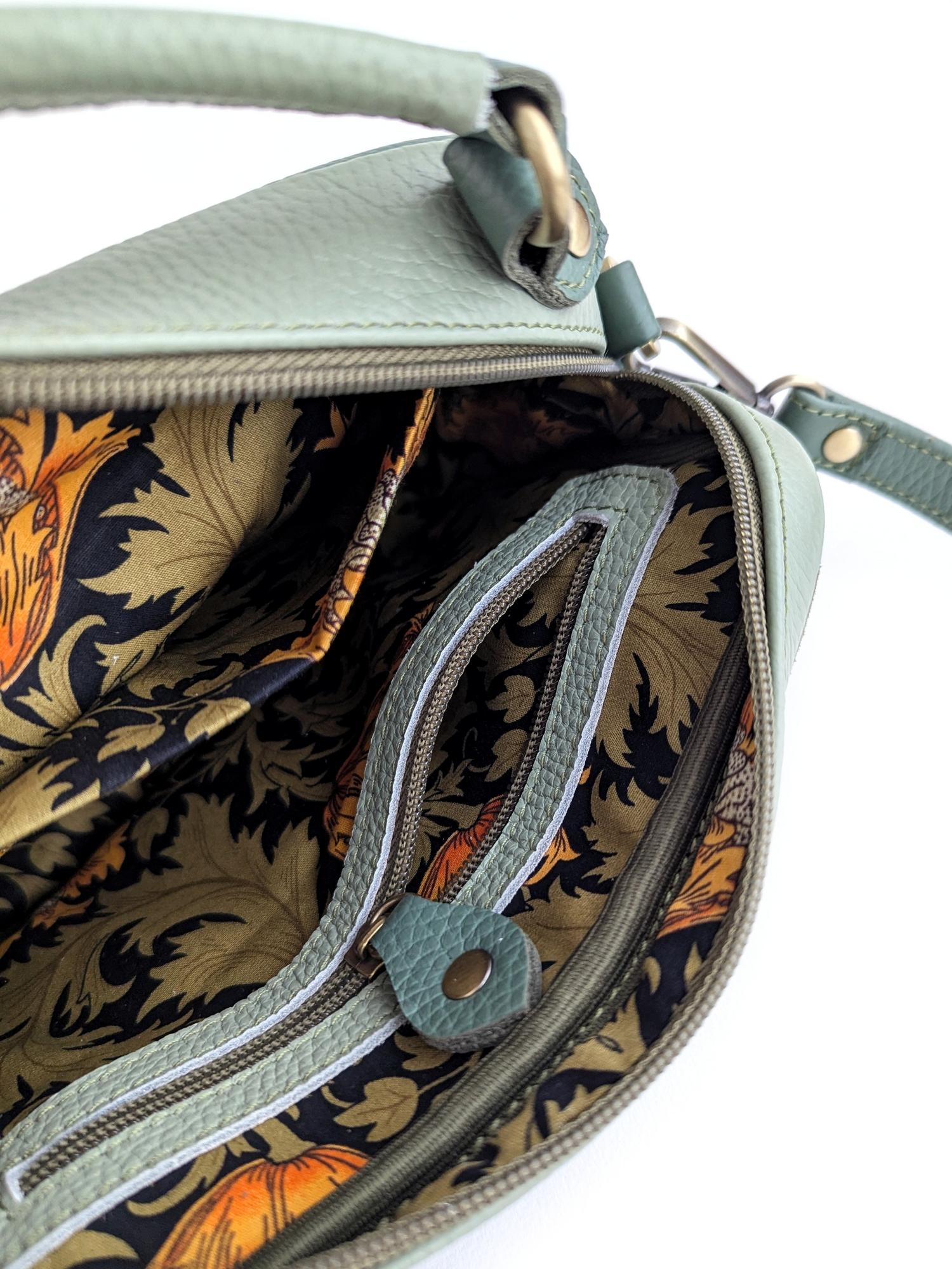 Сумка ТОСКАНА нефрит + фисташка + зелёный мох