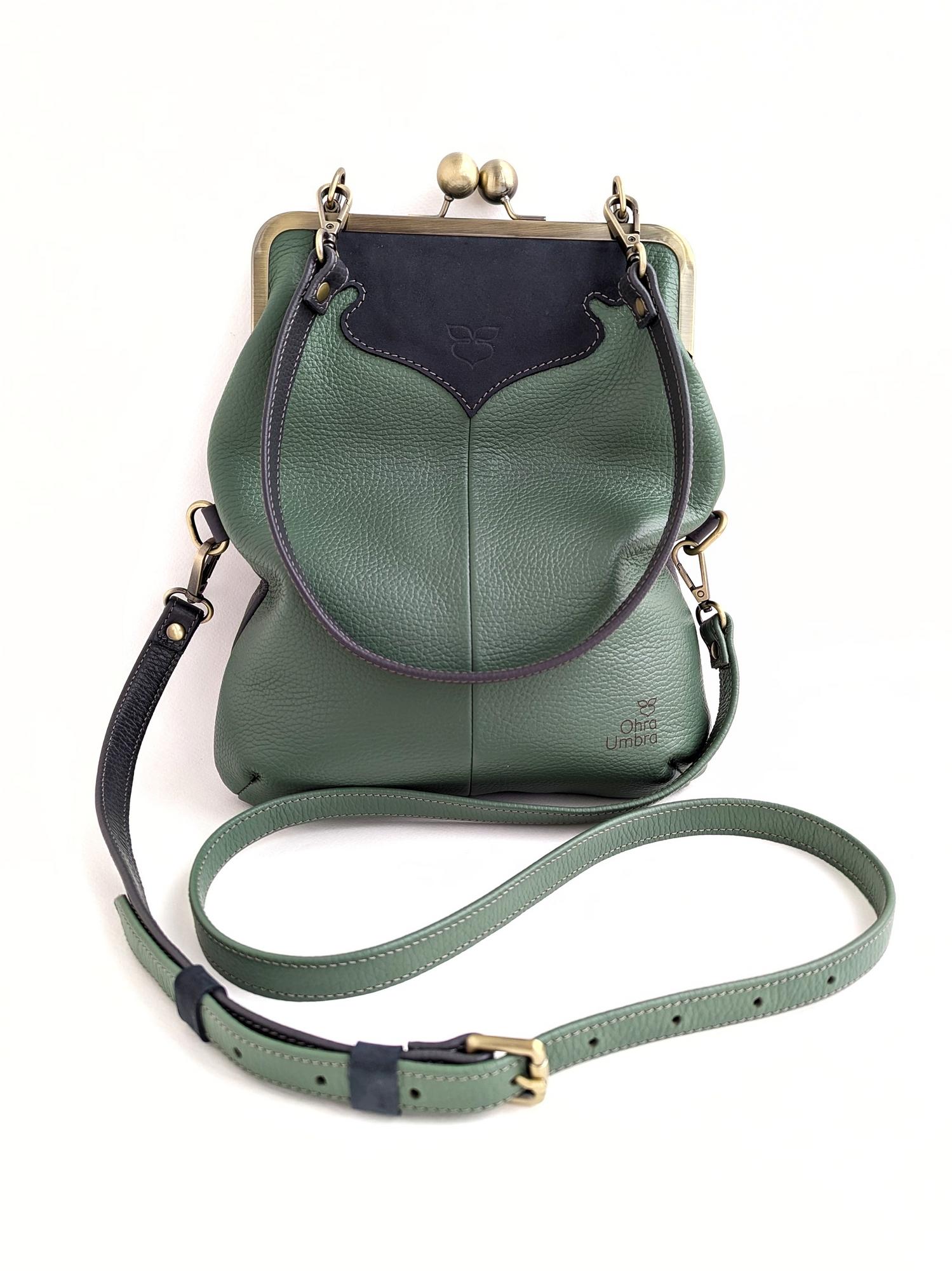 Сумка ДИЖОН нефрит + графит + грифель