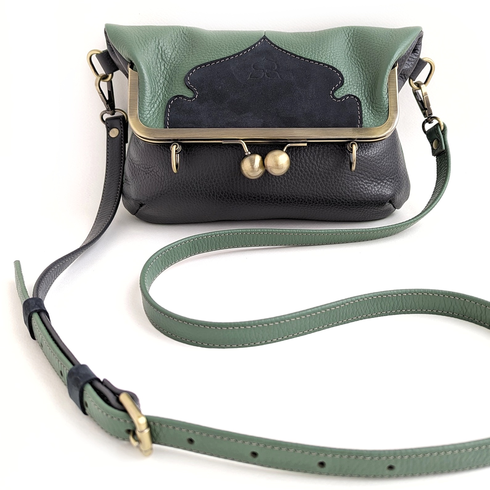 Сумка ДИЖОН нефрит + графит + грифель