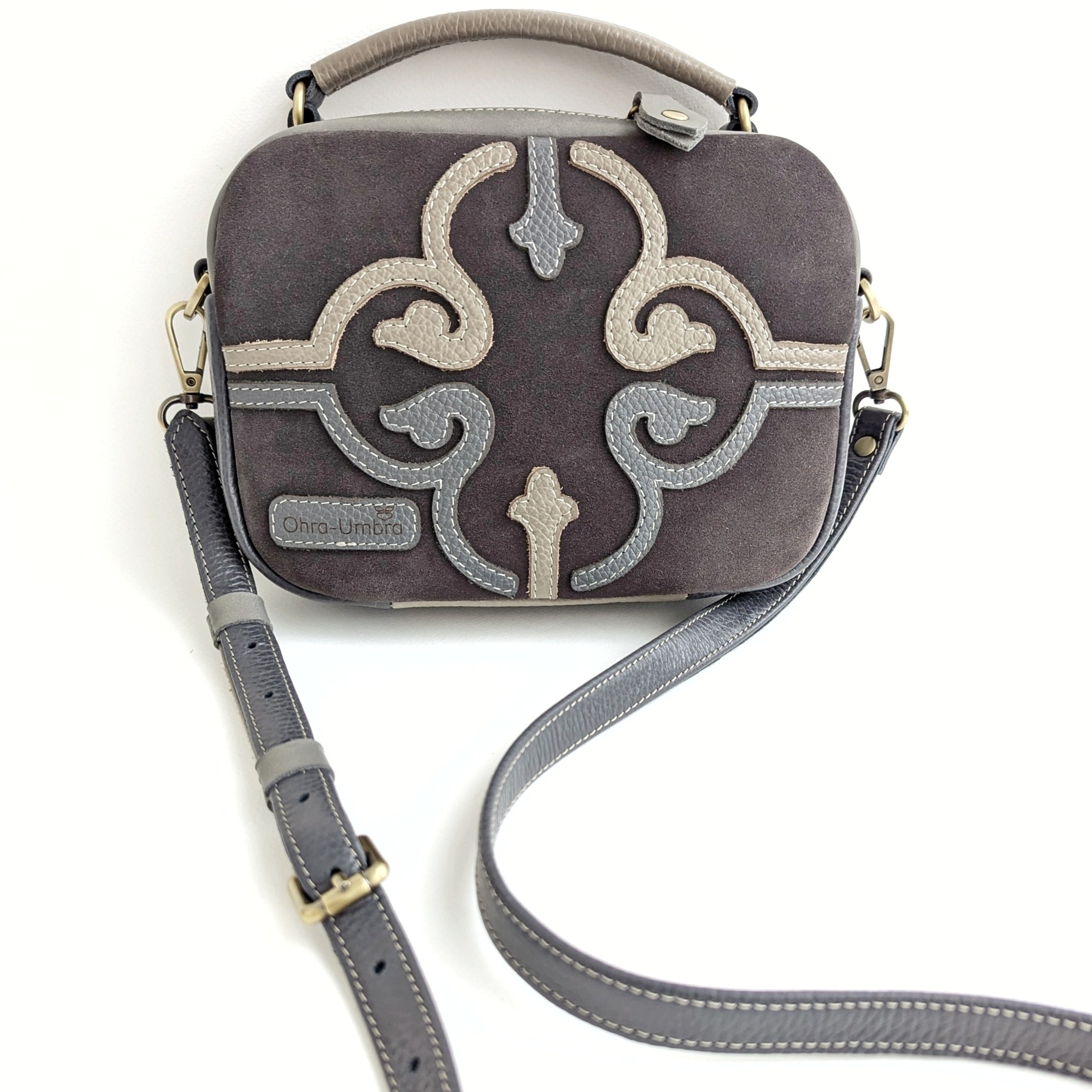 Сумка ТОСКАНА графит + земля + серый слон + поребрик