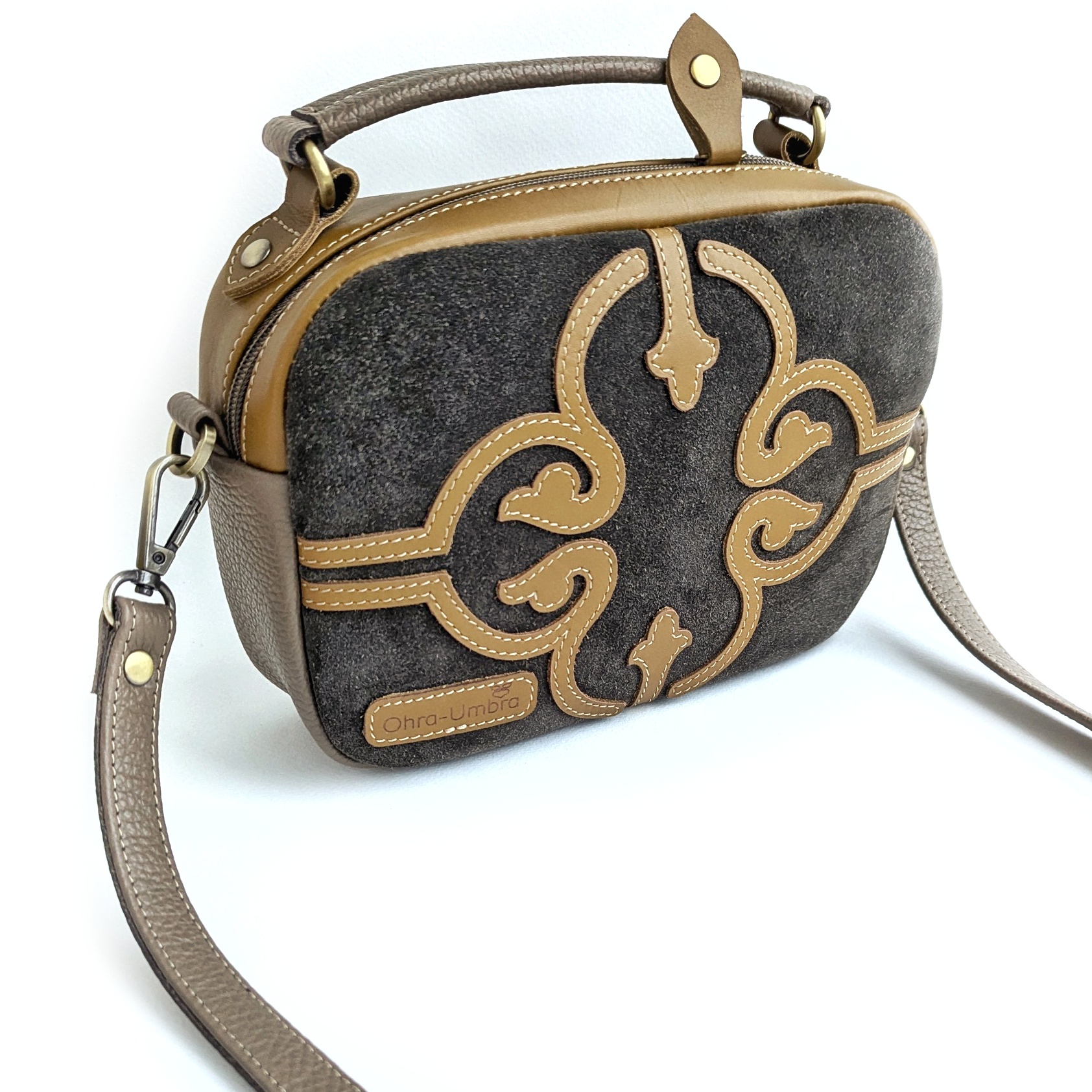 Сумка ТОСКАНА жёлудь + болото + капучино