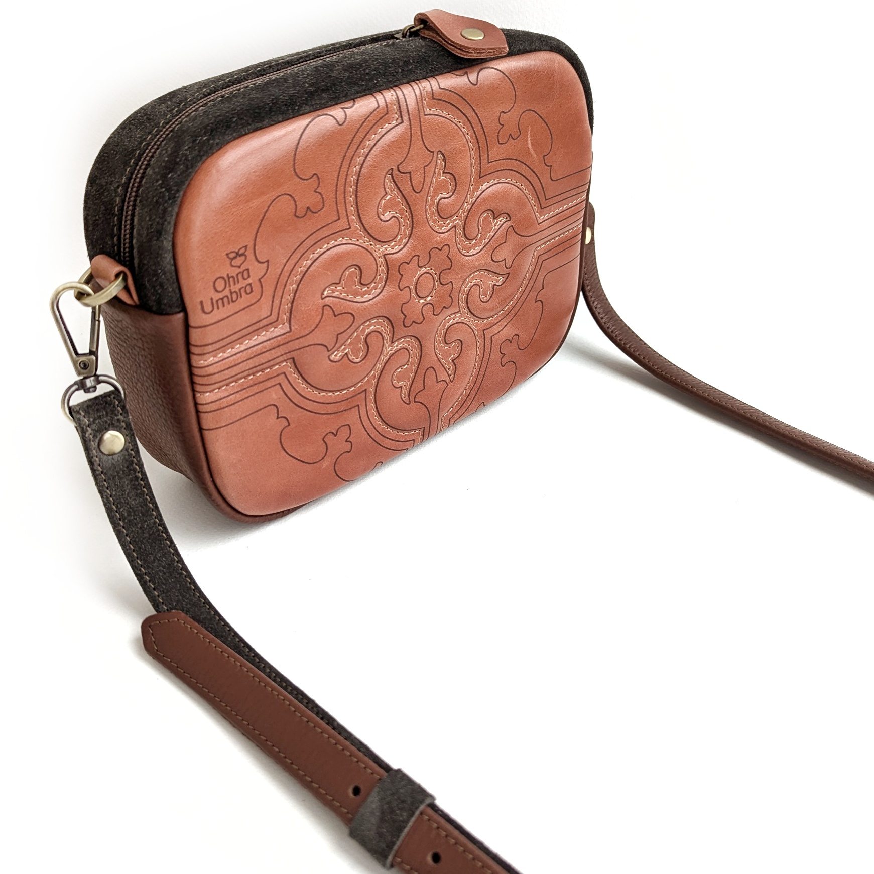 Сумка СЕВИЛЬЯ терракота + лесной орех + болото