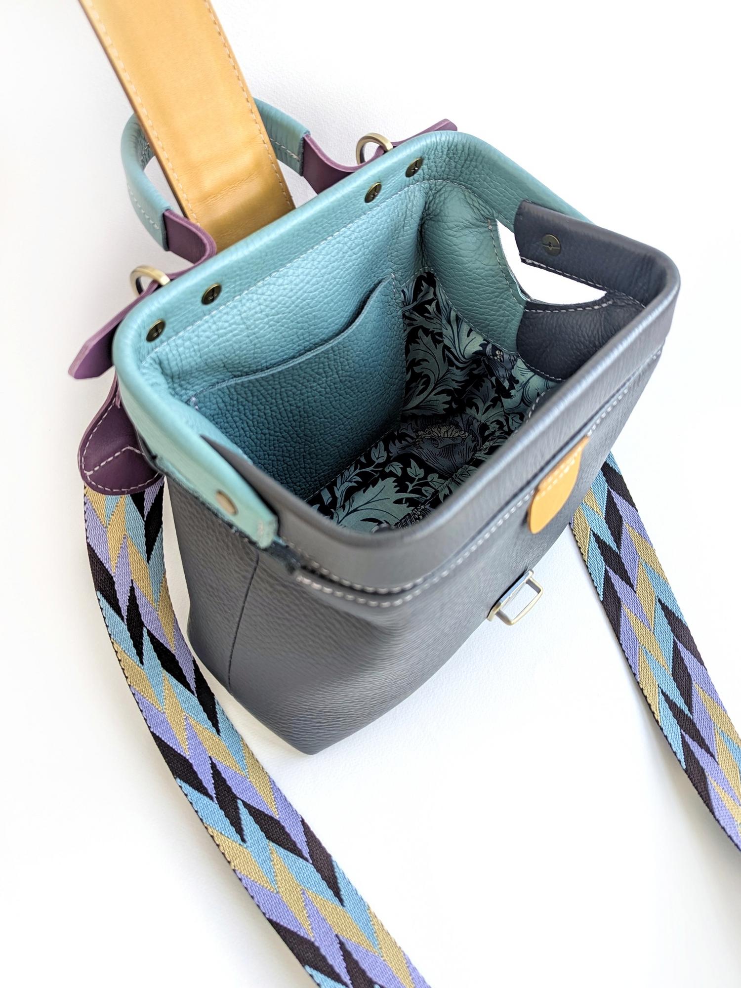 Саквояж ЛИМОЖ графит + мята + горчица + сирень