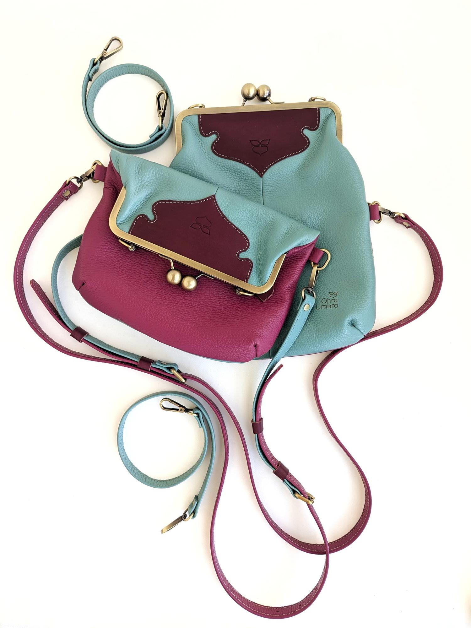 Сумка ДИЖОН мята + малина + вишня