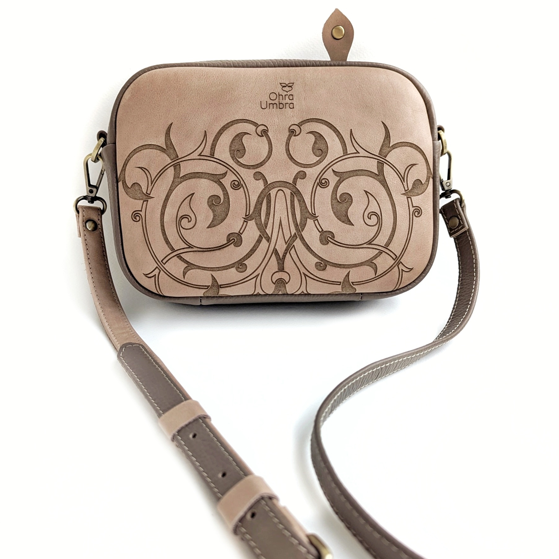 Сумка ФЛОРЕНЦИЯ персиковая косточка + капучино