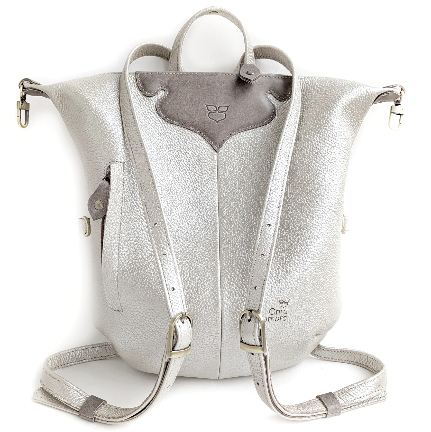 Рюкзак ТУЛОН серебро + камень
