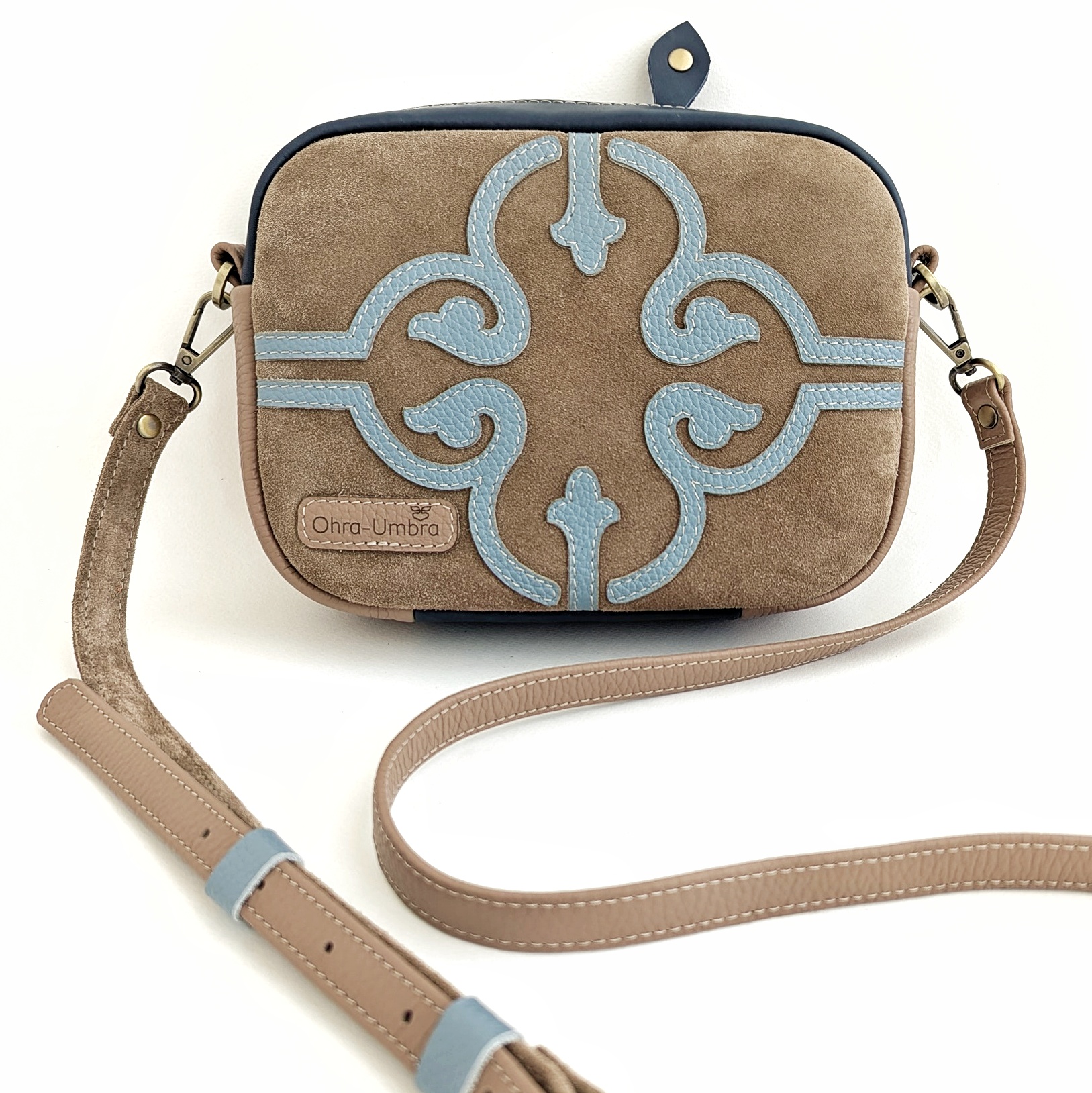 Сумка ТОСКАНА латте + песок + небесный + черника