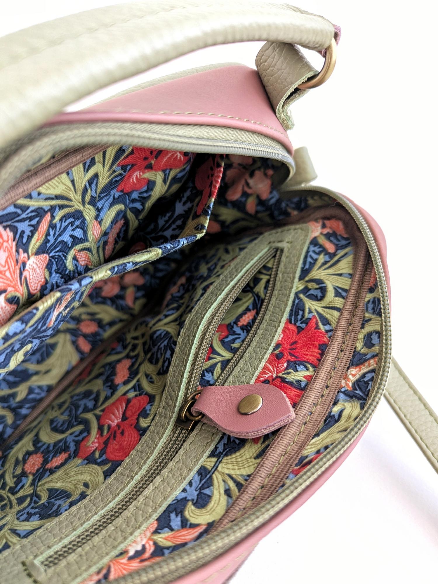 Сумка ДЕЛИ Пыльная роза + Капучино + Фисташка