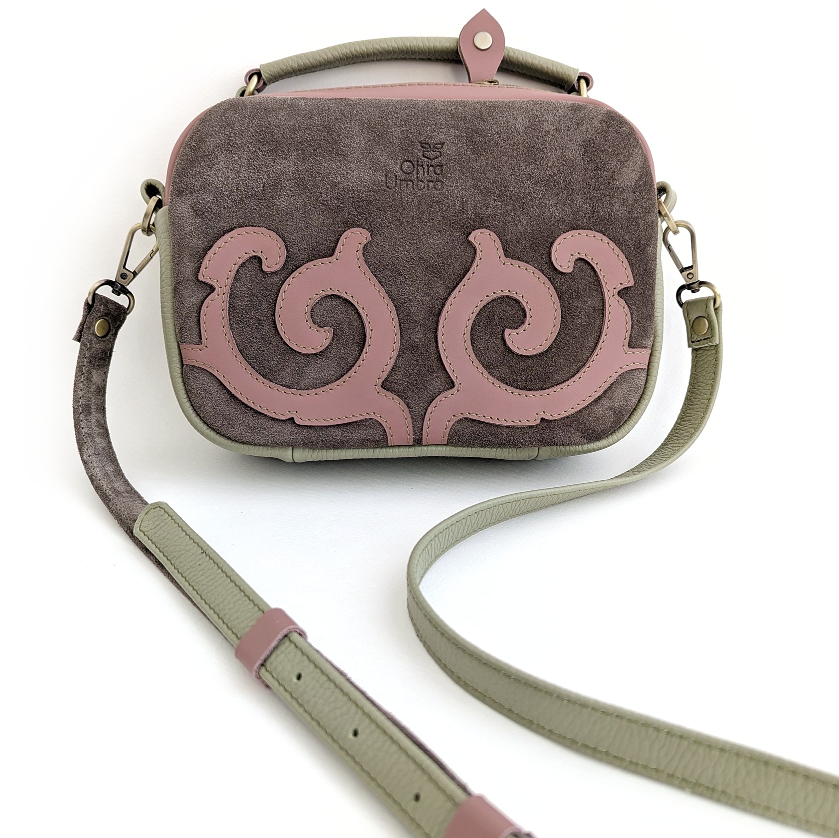 Сумка ДЕЛИ Пыльная роза + Капучино + Фисташка