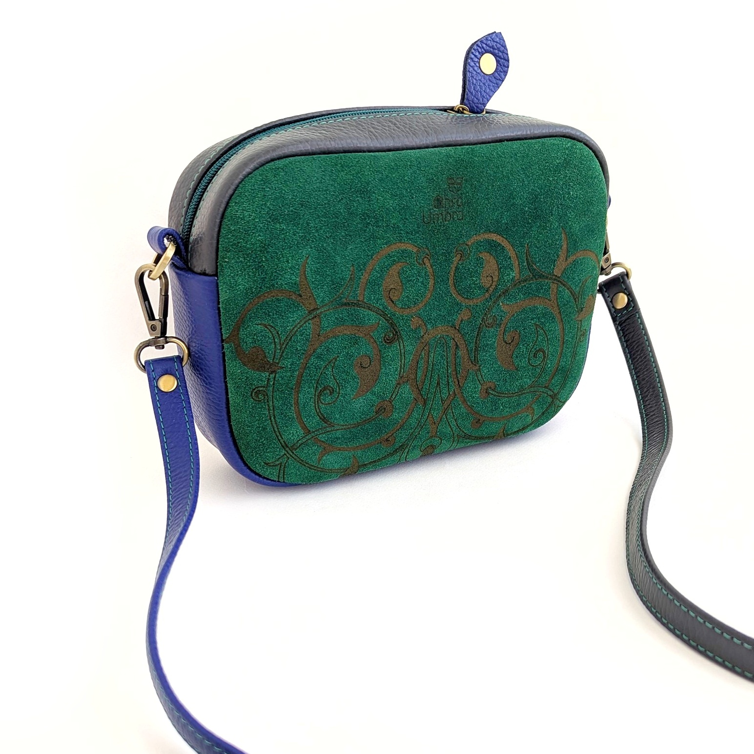 Сумка ФЛОРЕНЦИЯ трава + графит + аквамарин