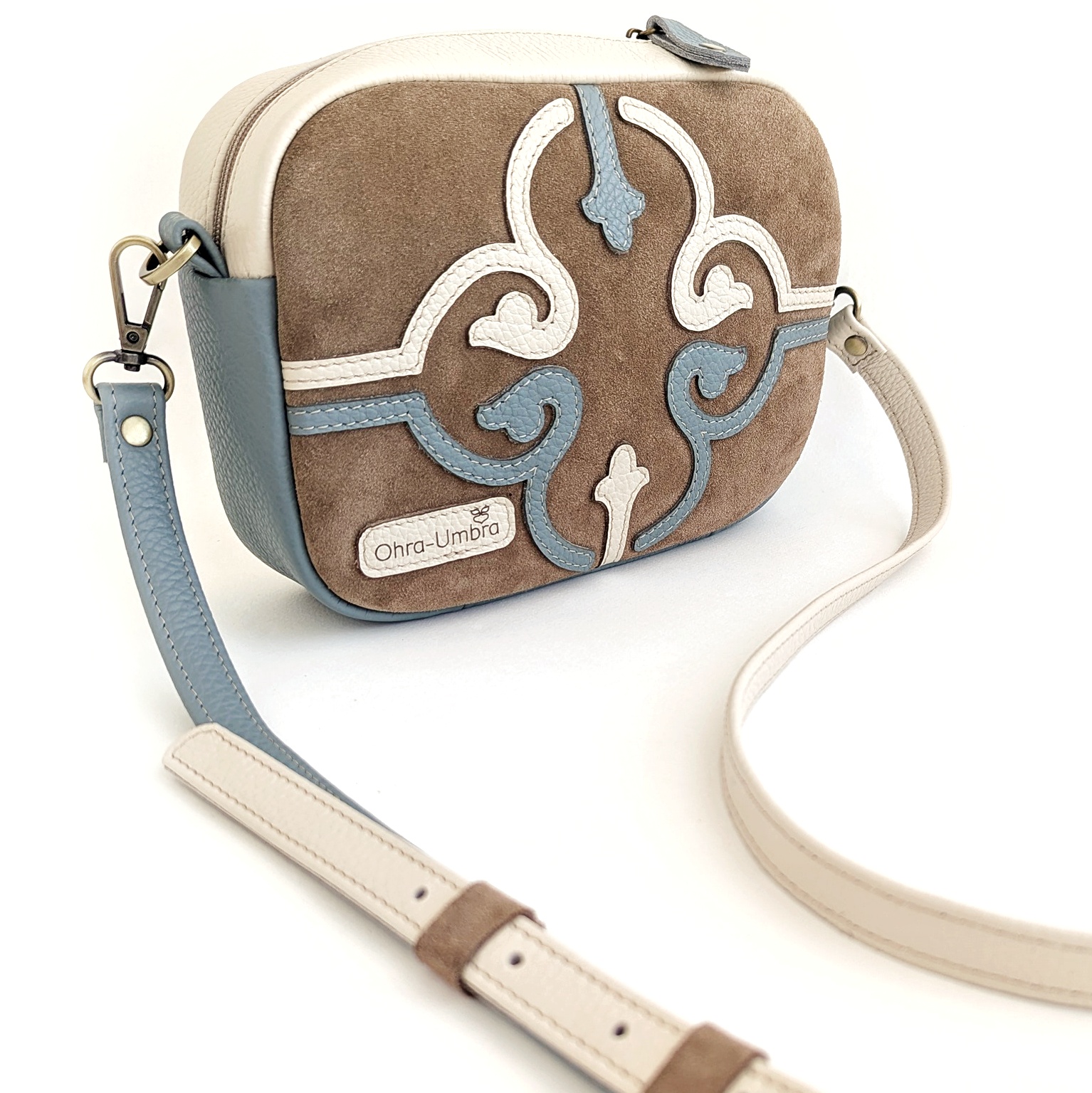 Сумка ТОСКАНА латте + голубой туман + молоко