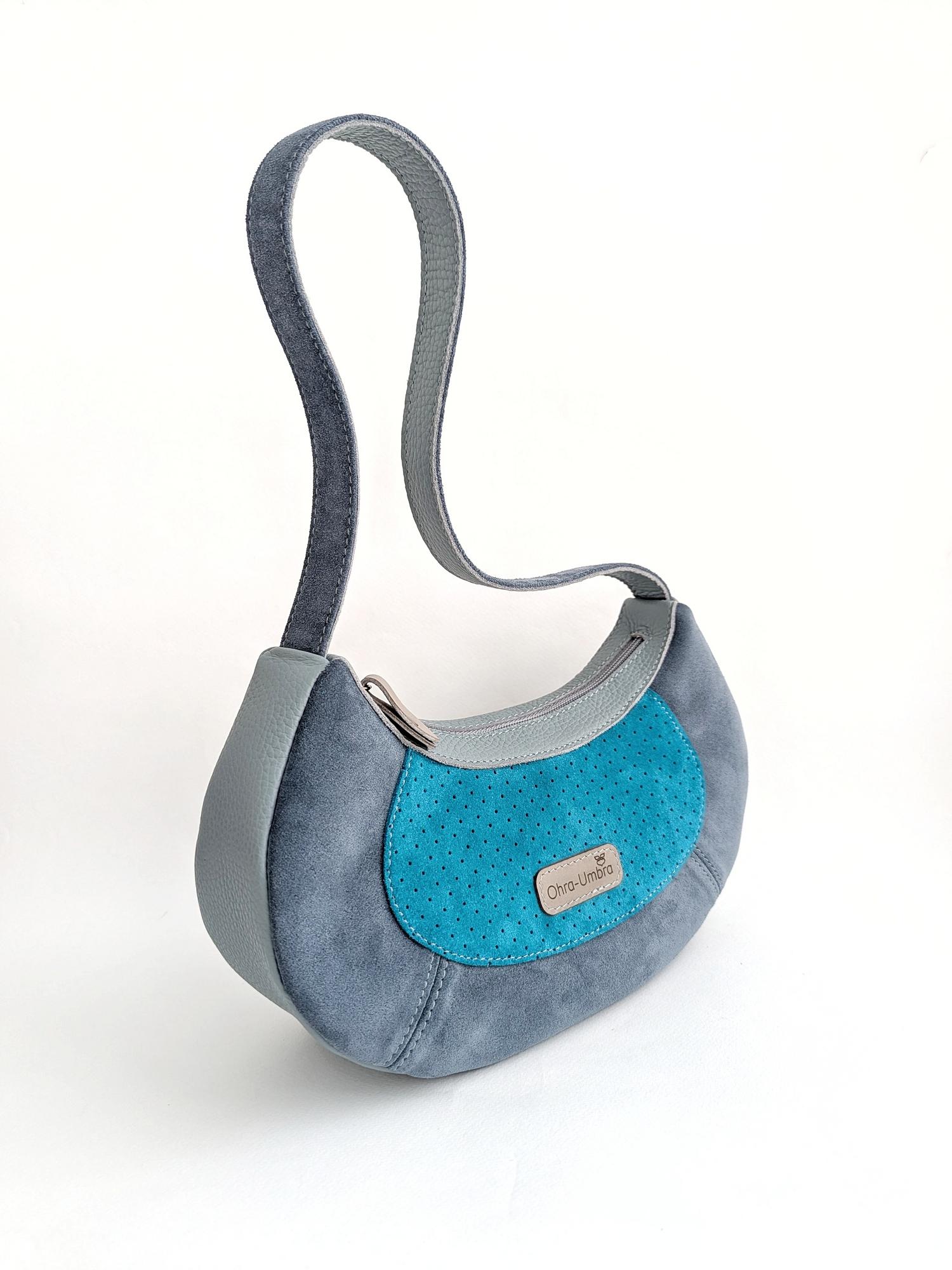 Сумка ИДЗУМИ джинса + бирюза + голубой туман + дым