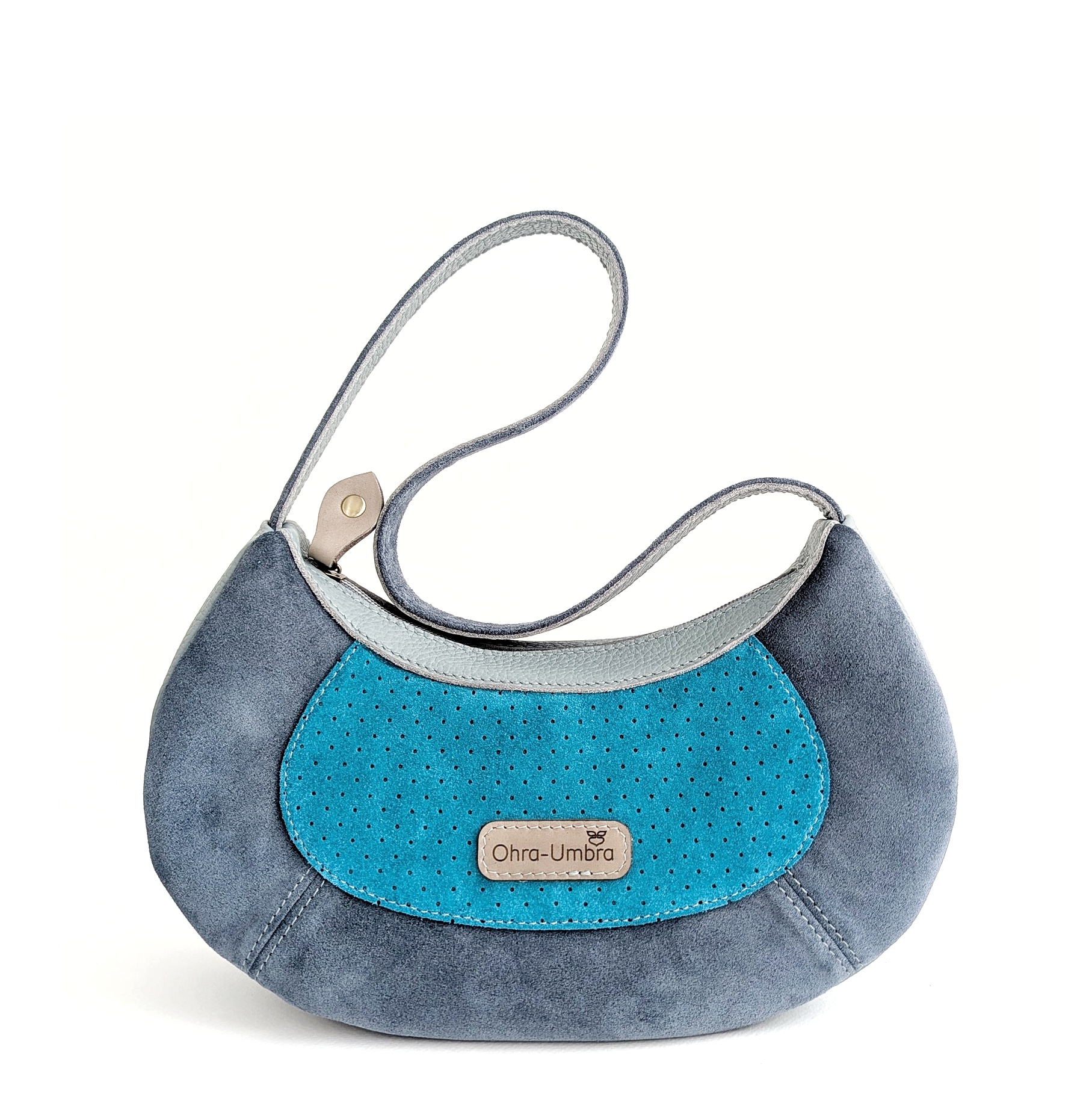 Сумка ИДЗУМИ джинса + бирюза + голубой туман + дым