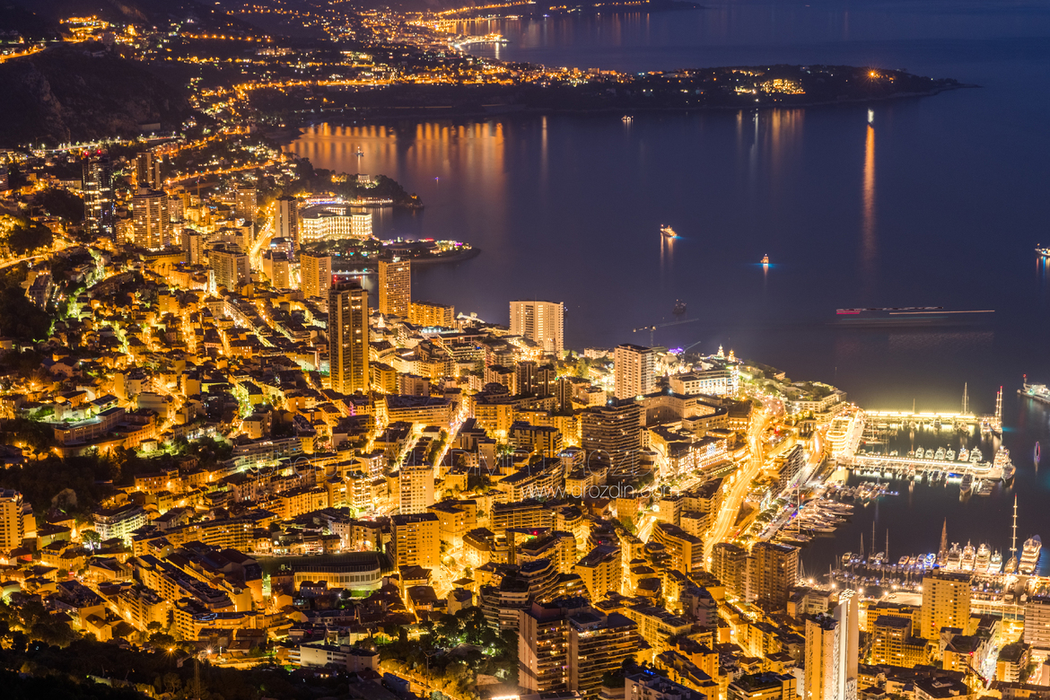 MONACO from La Turbie at night / Monaco / 2017