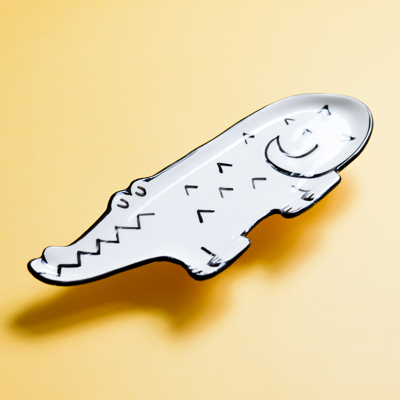 Тарелка ЗАДУМЧИВЫЙ КРОКОДИЛ