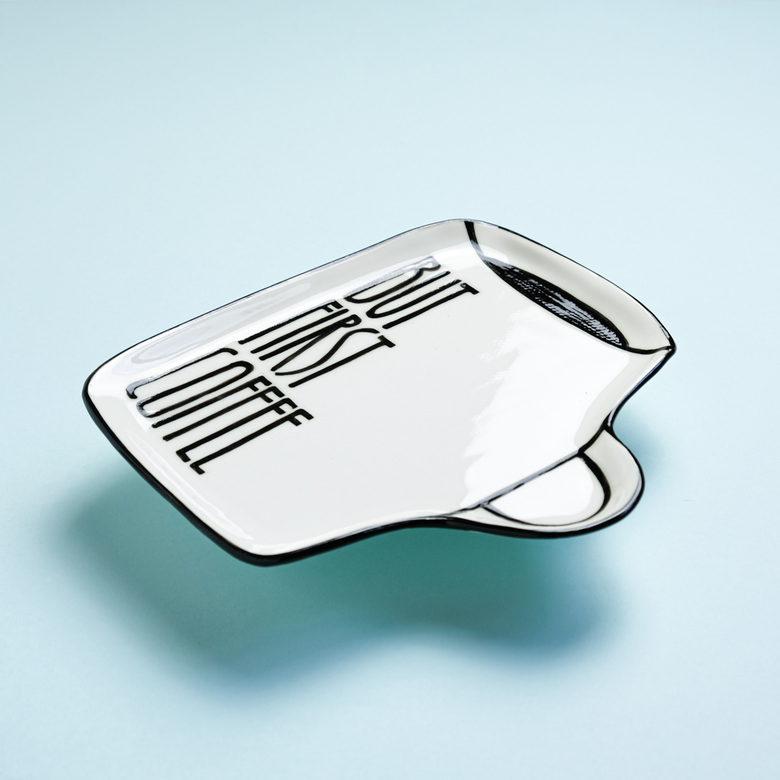 Тарелка СНАЧАЛА КОФЕ