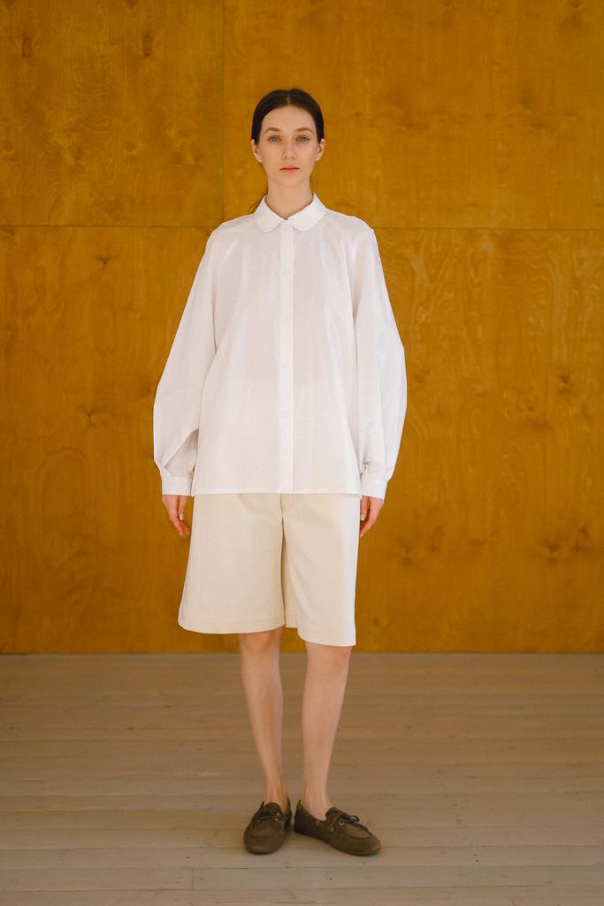 Рубашка с объемными рукавами