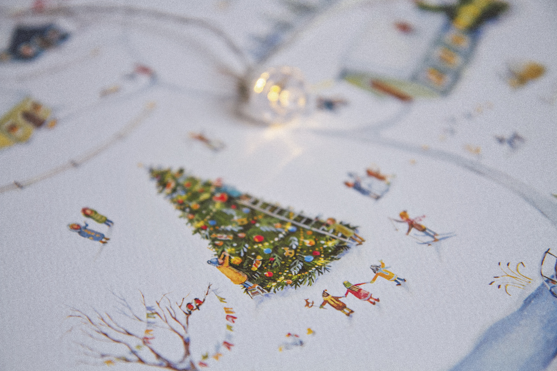 Открытка "Зимняя деревня"