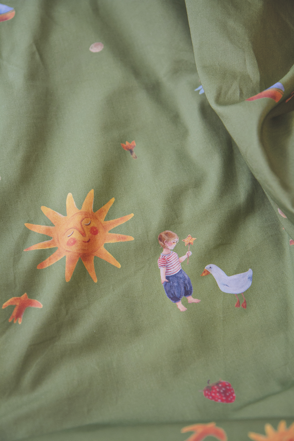 Комплект постельного белья "Яркое лето" зелёный