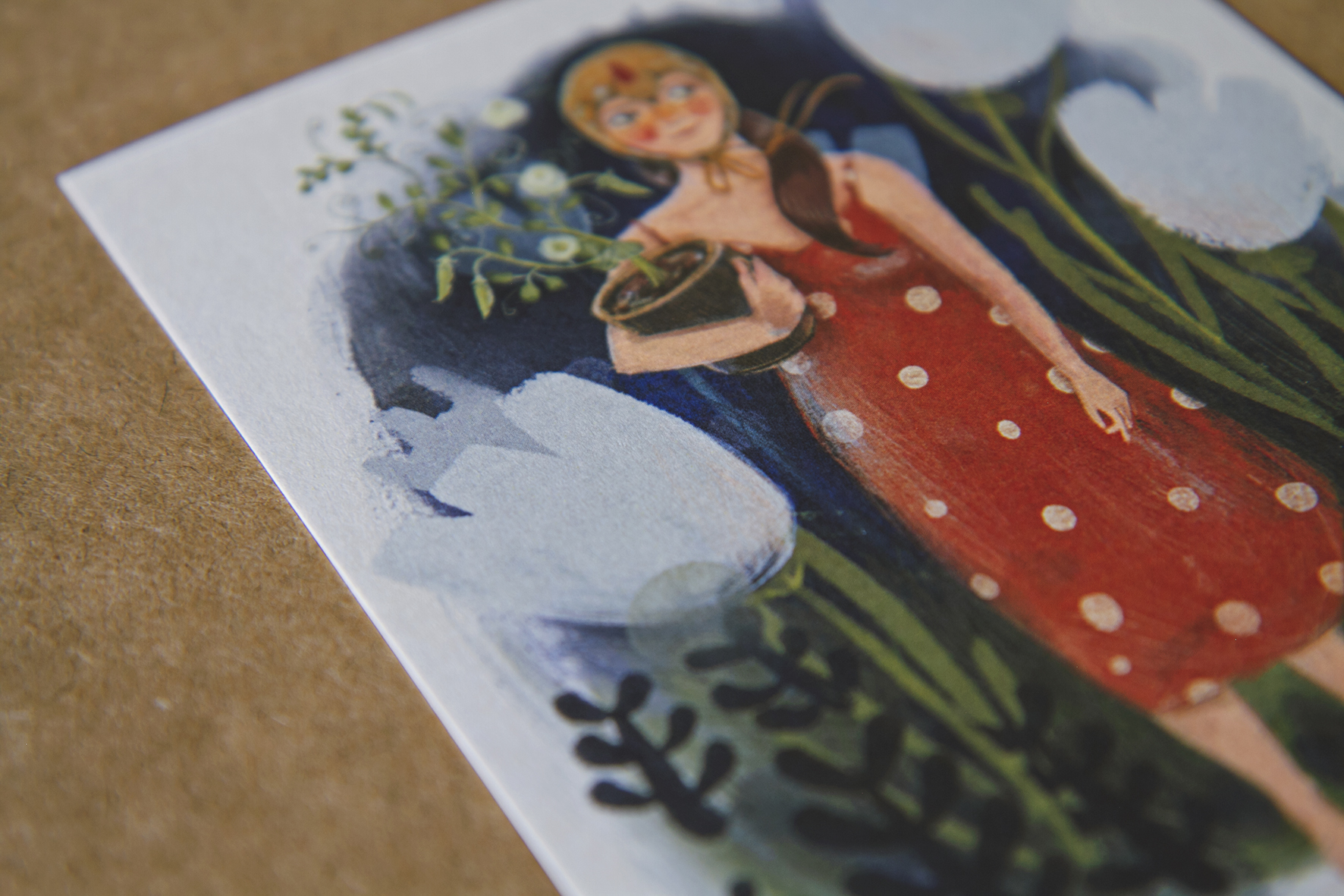 Открытка "Мама Курица и горошек"