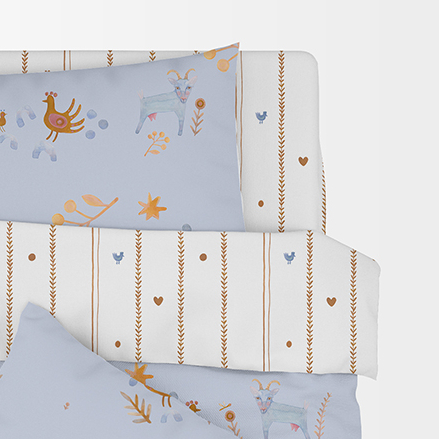 Ткань "Наивная полосочка"