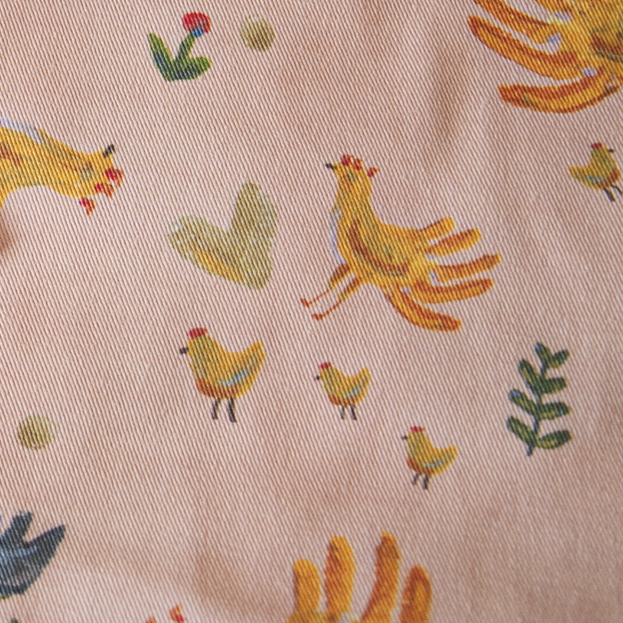 Ткань «Мама Курица»  / розовый