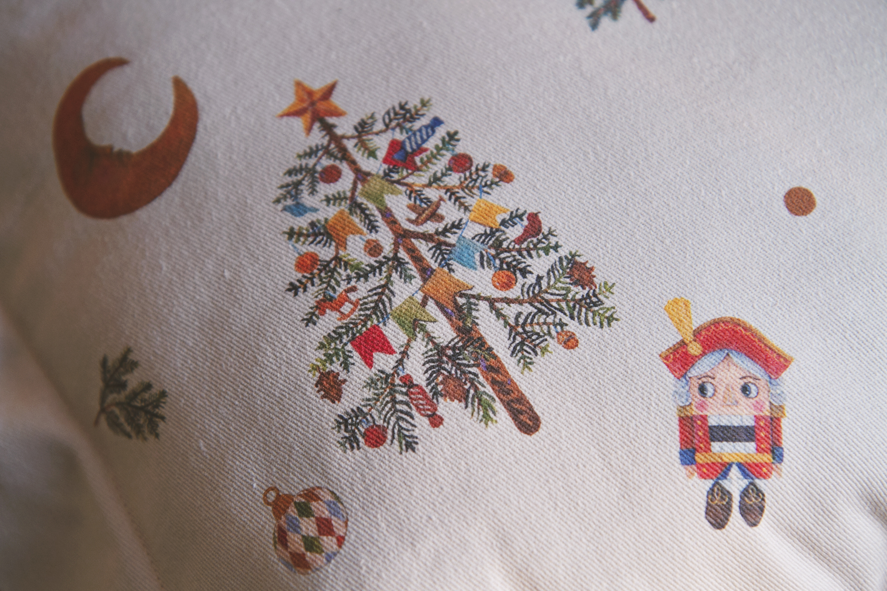 Наволочка "Новогодние заметки" (пастельно-розовый)