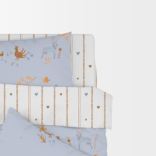 Саржа "Наивная полосочка" / белый