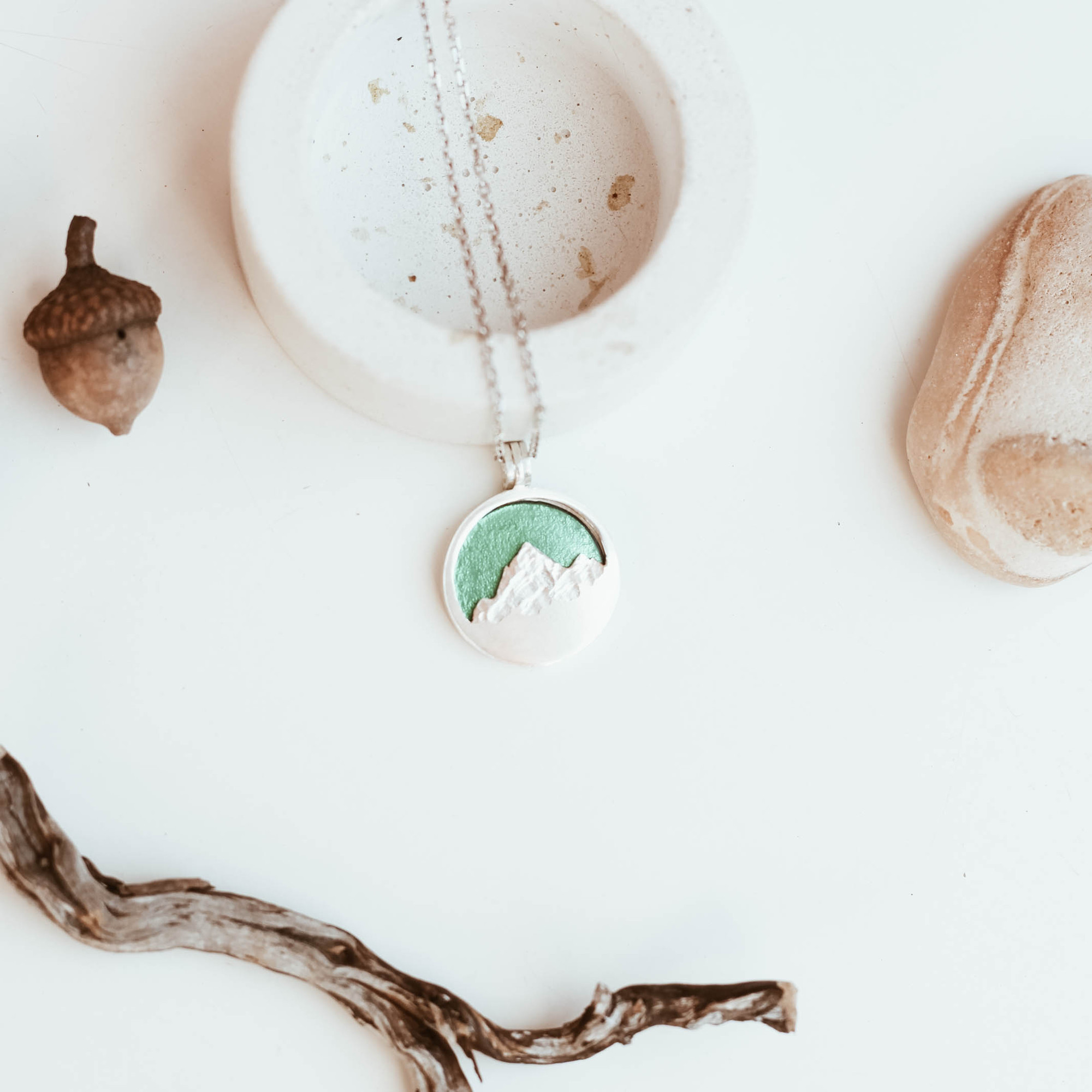 Кулон "Гора" и основа "Лето"