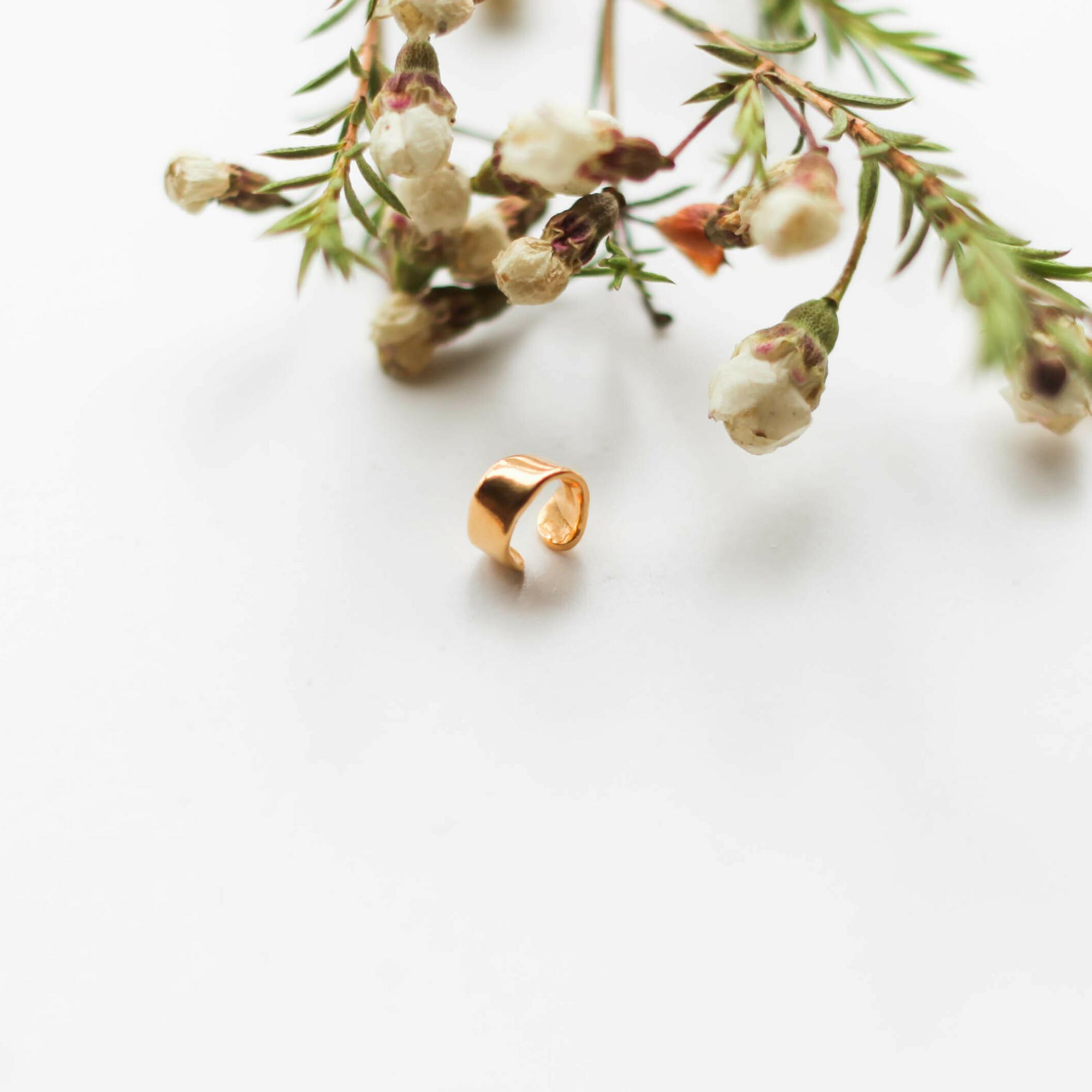 Кафф Мятый с позолотой