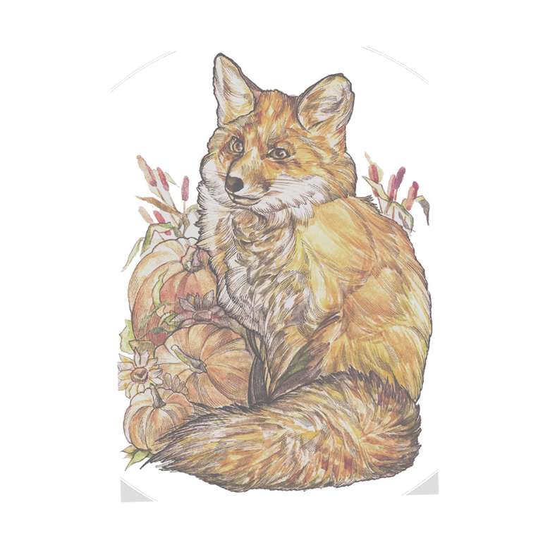 Принт рыжая лиса - женская футболка