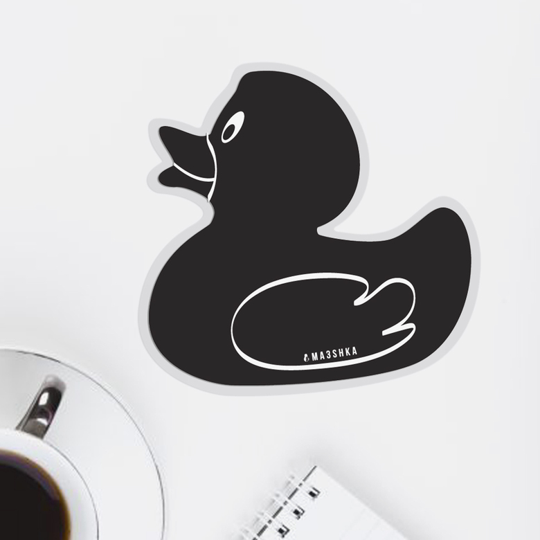 Наклейка в ванную комнату уточка