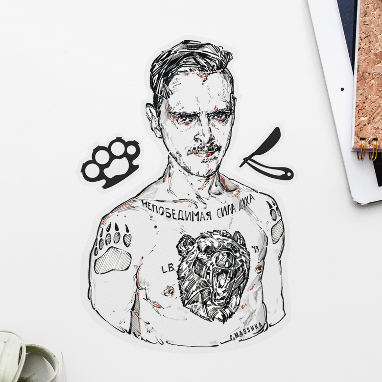 Мерч Little Big (Литл Биг) - наклейки Прусикин