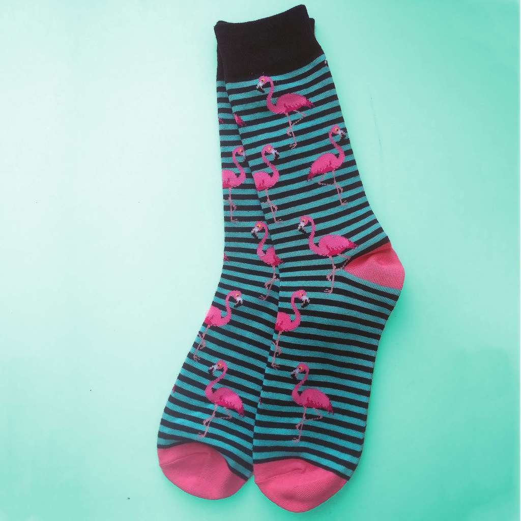 "Фламинго в полосочку" - носки