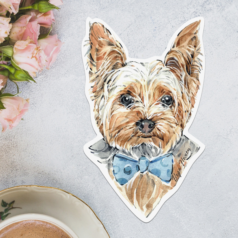 Йоркширский терьер наклейки