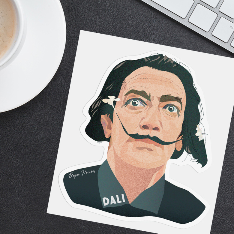 Сальвадор Дали наклейки и стикеры