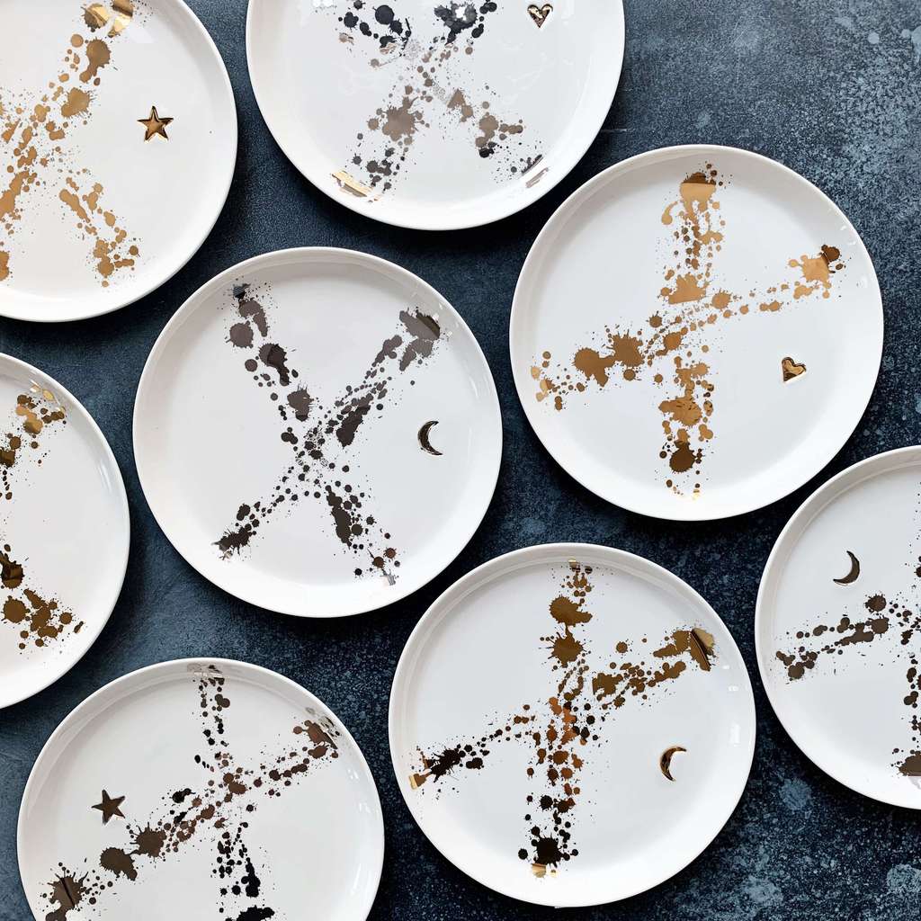 Серия блюдец "Лина" с кляксами