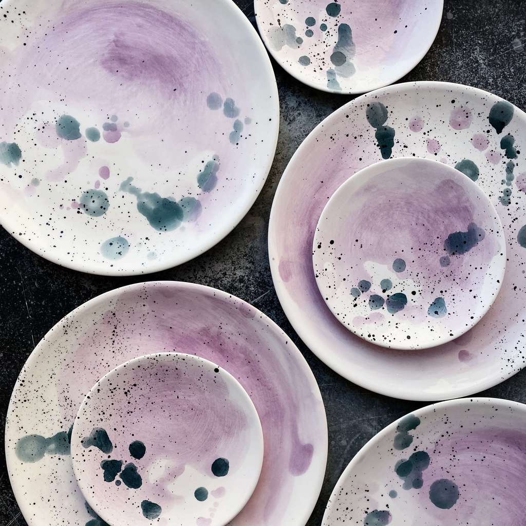 Серия тарелок и блюдец "Тропические брызги"