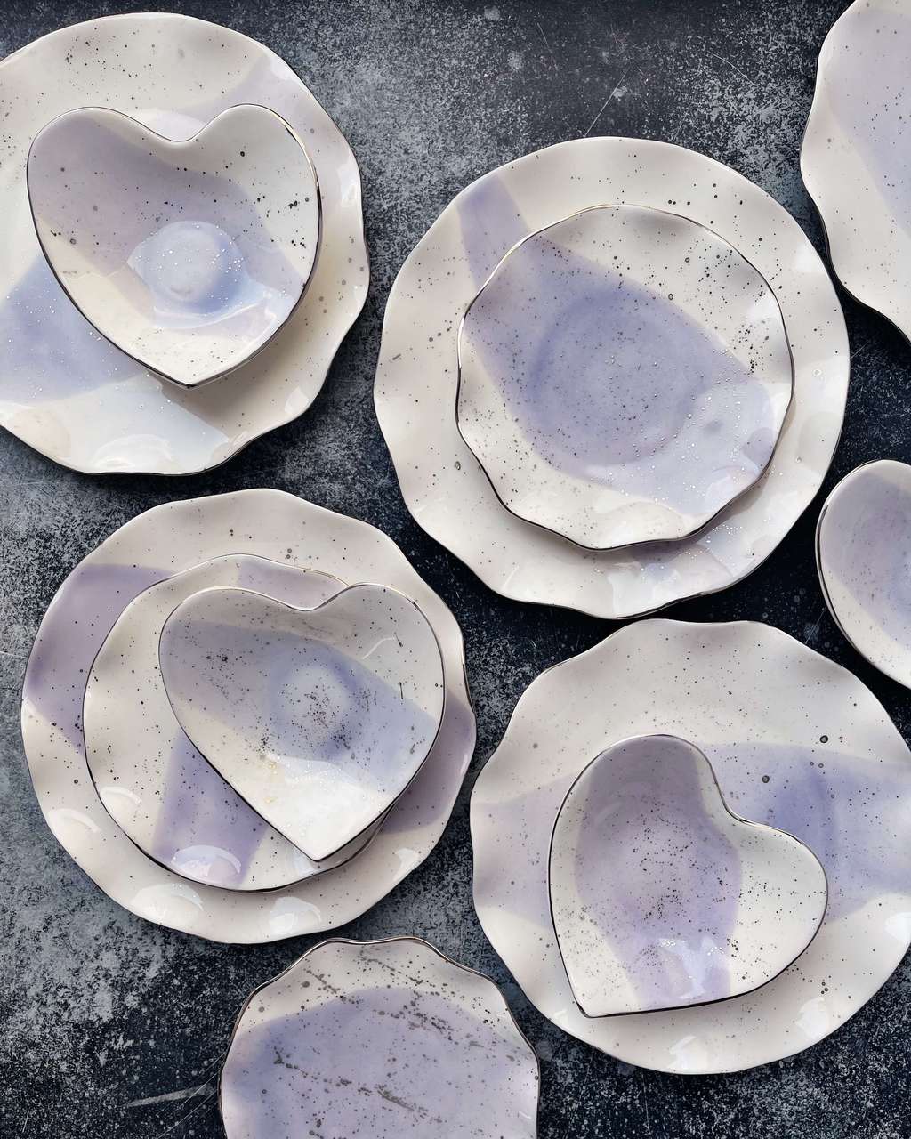 Серия тарелок и блюдец "Лаванда"