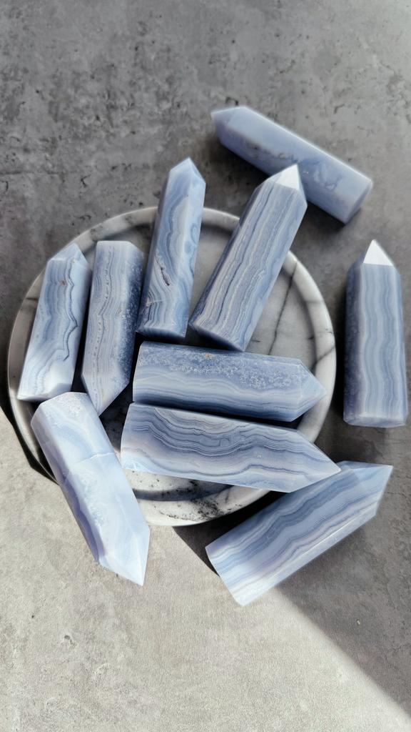 Агат голубой, кристалл