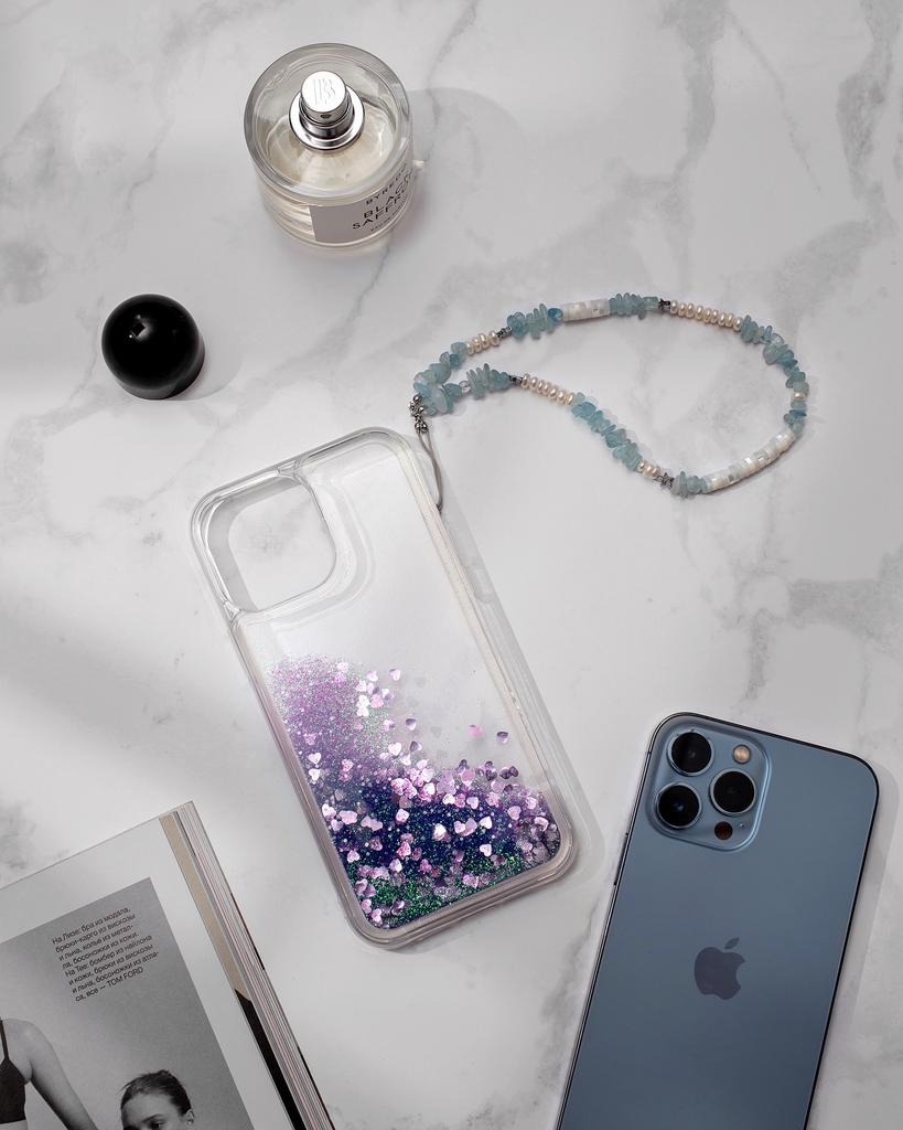 Цепочка на айфон из натуральных камней