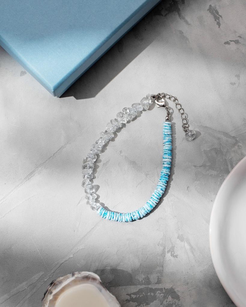 Браслет на ногу из натуральных камней