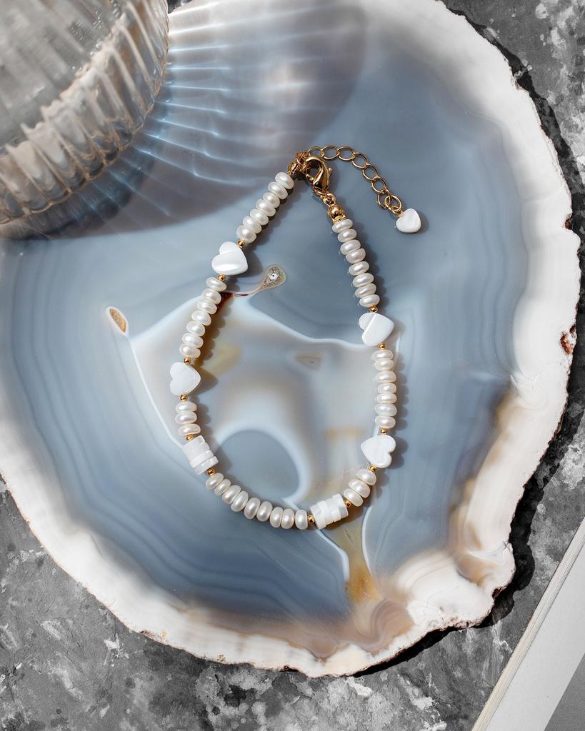 Браслет на ногу из натуральных камней